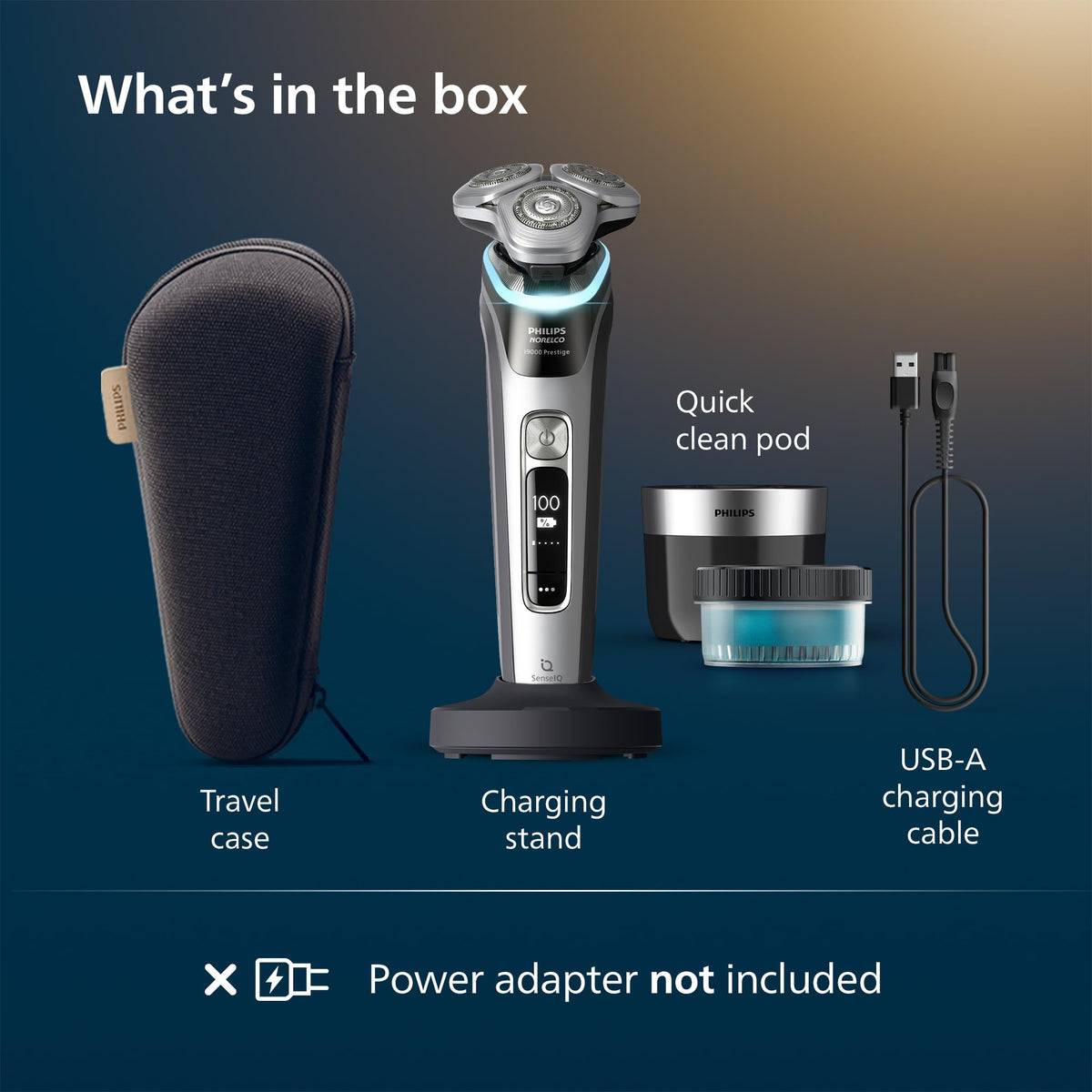 Rasoir Norelco i9000 Prestige avec brosse de nettoyage