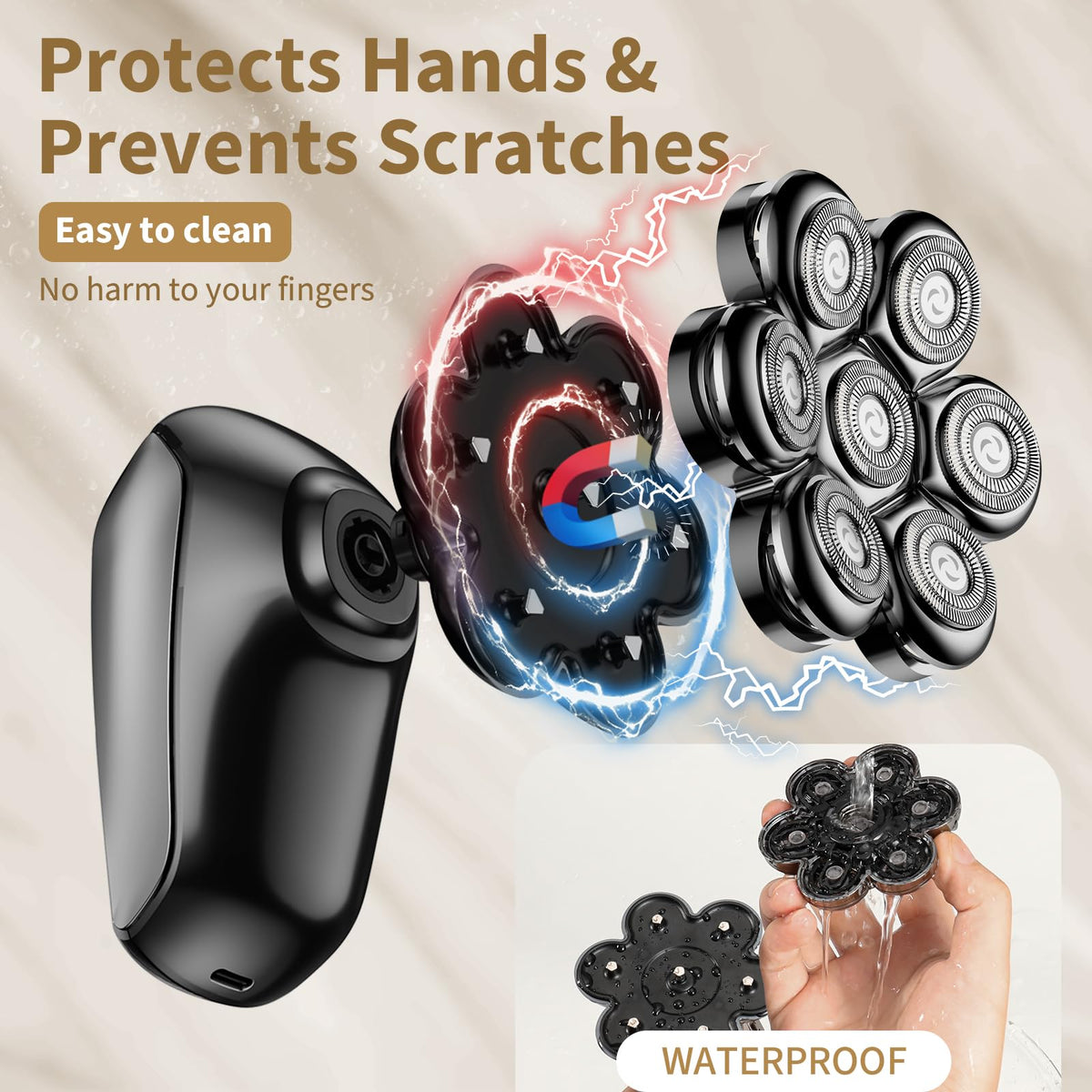 Rasoir SHPAVVER avec tête interchangeable pour rasage