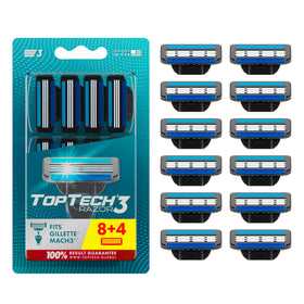 Rasoir Toptech 3 avec cartouches remplaçables vue de face