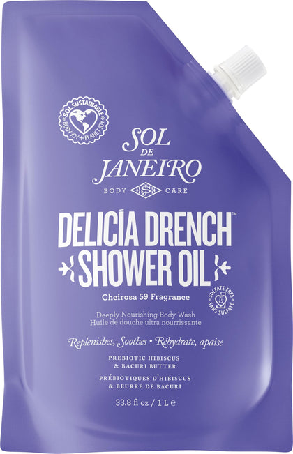Recharge de 1L de l'Huile de Douche Delícia Drench de Sol de Janeiro