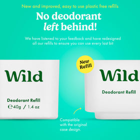 Recharge de déodorant Wild en pulpe de bambou, vue de côté