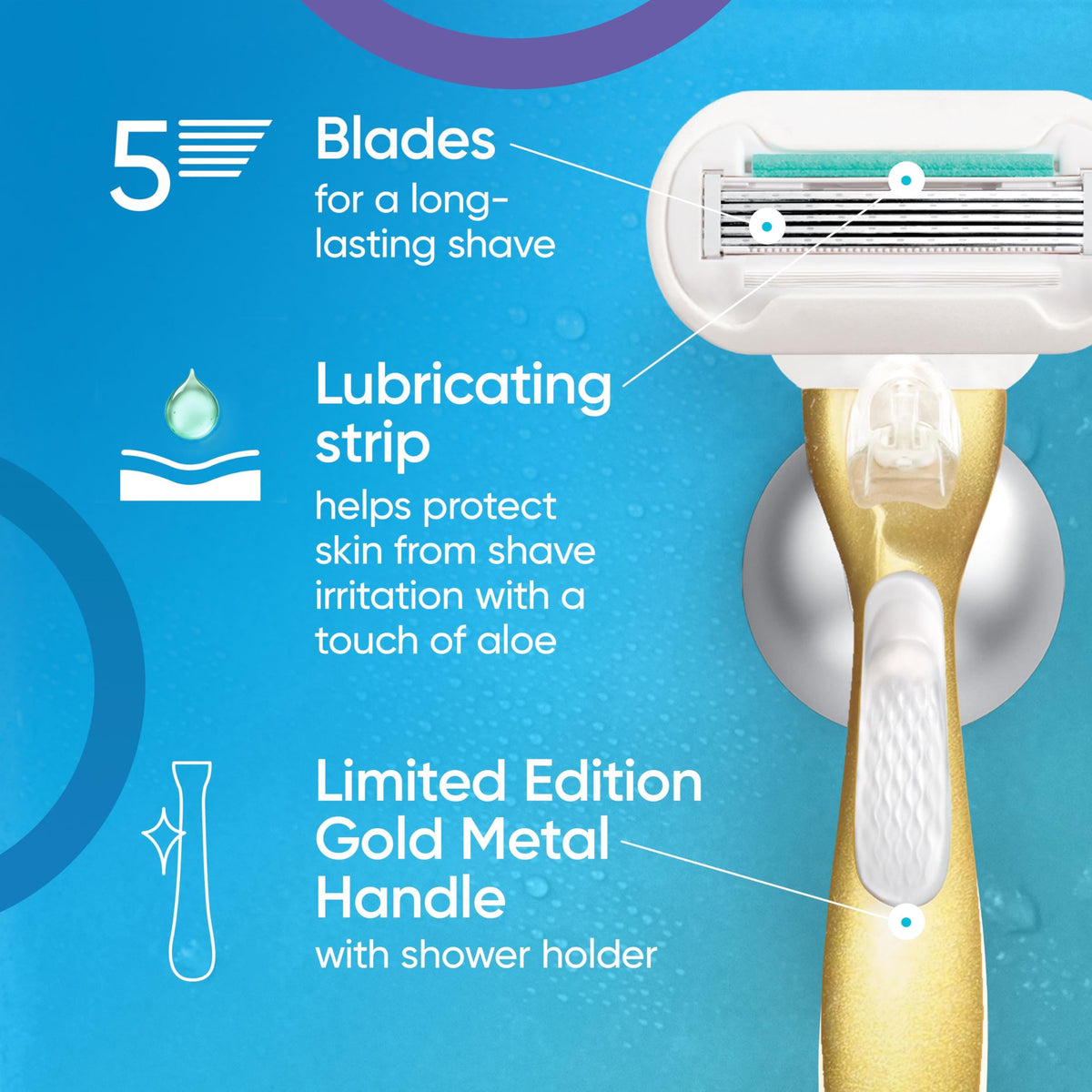 Recharge de lame Gillette Venus Extra Smooth Sensitive avec strip de lubrification