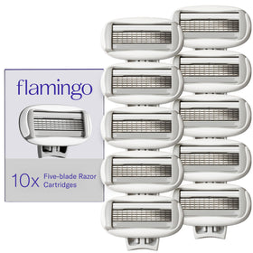 Recharge de lames de rasoir Flamingo pour femmes, 10 lames en emballage