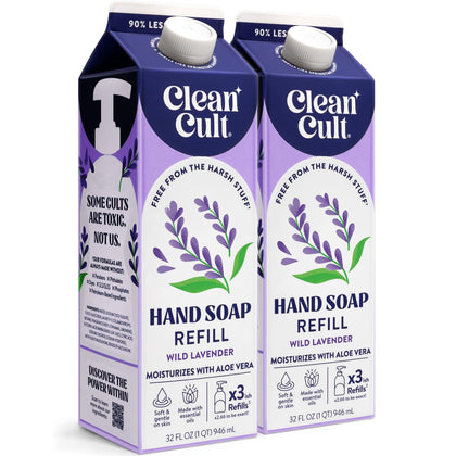 Recharge de savon liquide Cleancult 946 ml vue de face