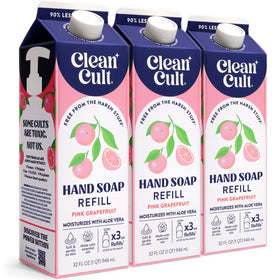 Recharge de savon liquide Cleancult au pamplemousse rose, vue avant