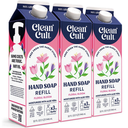 Recharge de savon liquide Cleancult Floral Bloom 32 oz vue avant