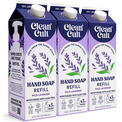 Recharge de savon liquide Cleancult Lavande Sauvage vue de face