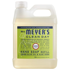 Recharge de savon liquide mains Mrs. Meyer’s Citron Verveine 33 Fl Oz vue de face