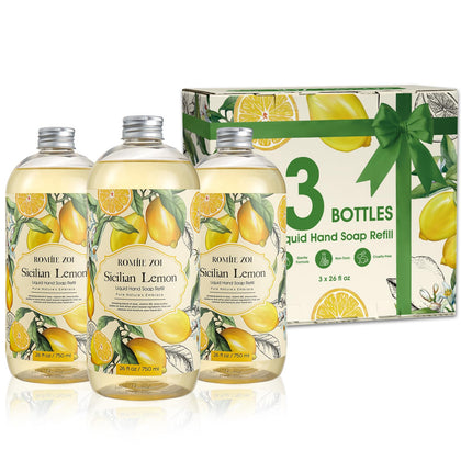 Recharge de savon liquide ROMIIE ZOI modèle citron vue de face