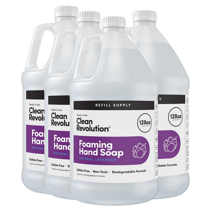 Recharge de savon moussant Clean Revolution lavande 128oz vue avant