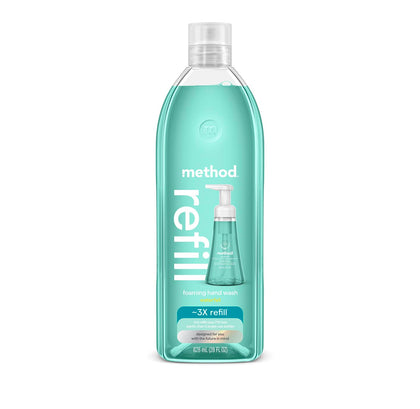 Recharge de savon moussant Method Oasis Aquatique 828 ml vue de face