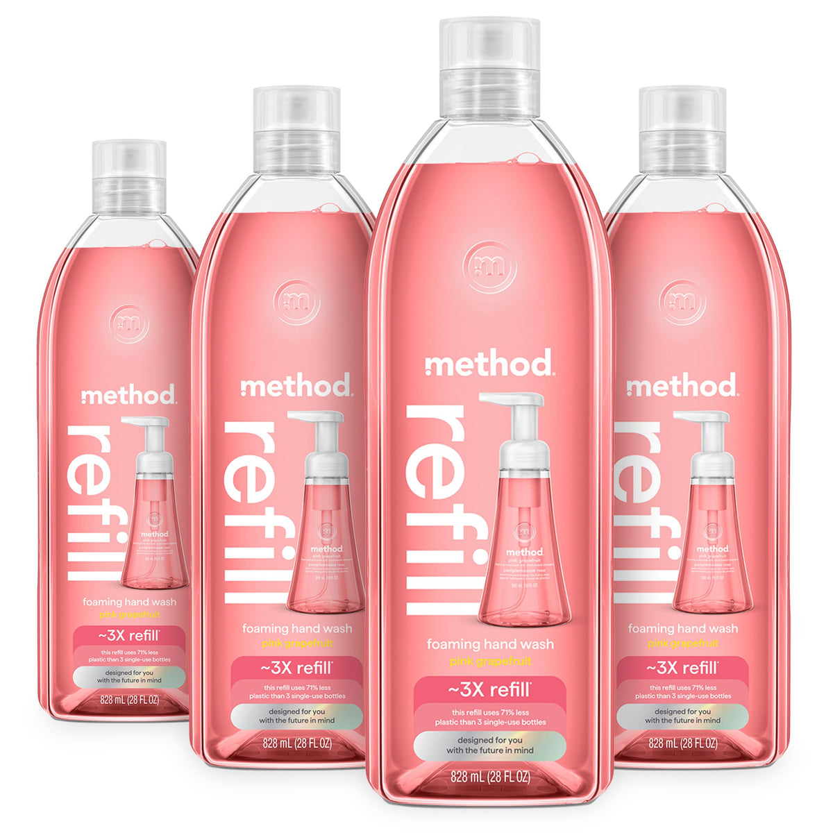 Recharge de savon moussant Method Pamplemousse Rose 28 fl oz