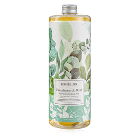 Recharge de savon moussant ROMIIE ZOI 1 L avec étiquette eucalyptus et menthe