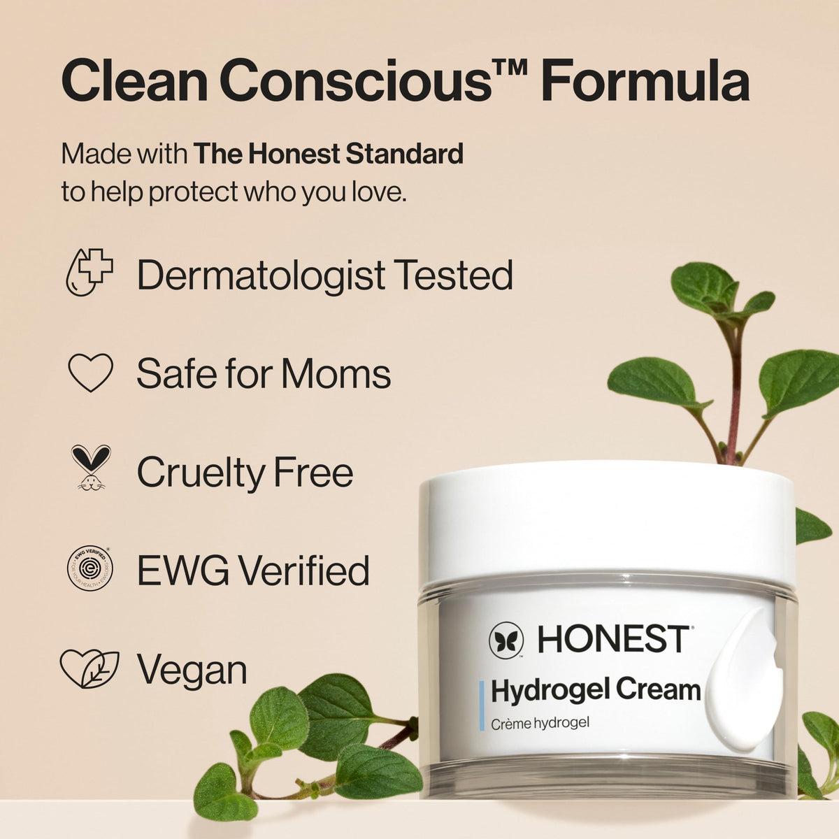 Rechargeable Pod Hydrogel Cream Honest Beauty à côté de produits de beauté