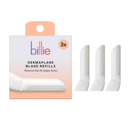 Recharges de rasoir Billie pour le visage, 3 pièces avec lames en acier inoxydable
