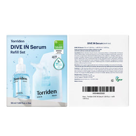 Recharges de sérum Torriden DIVE IN avec packaging éco-responsable