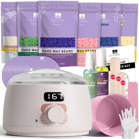 Réchauffeur de cire BLITZWAX en rose quartz avec accessoires