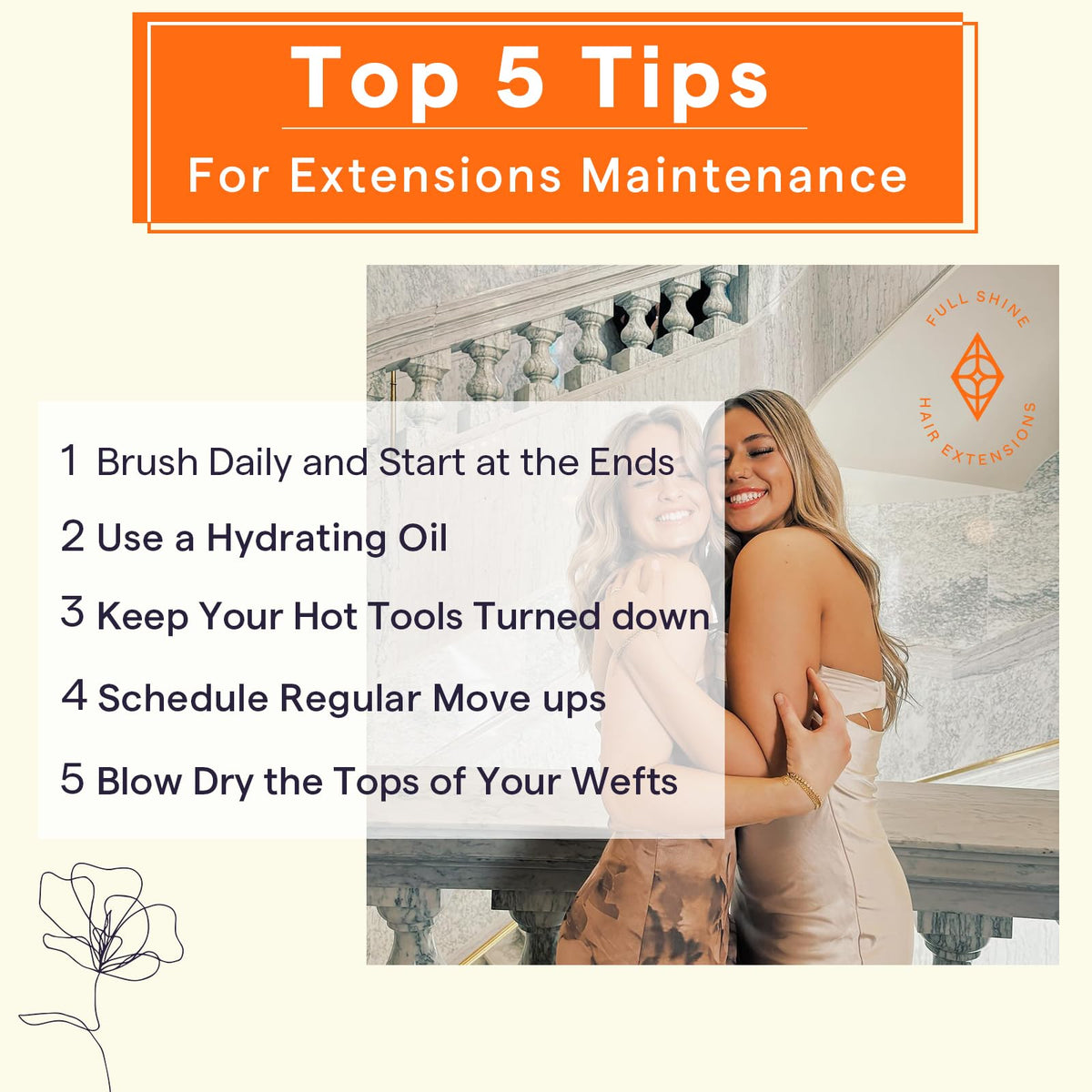 Recommandations d'entretien pour les extensions cheveux