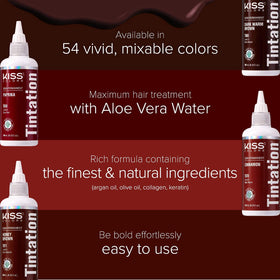 Red by Kiss Tintation coloration semi-permanente 168g application sur cheveux