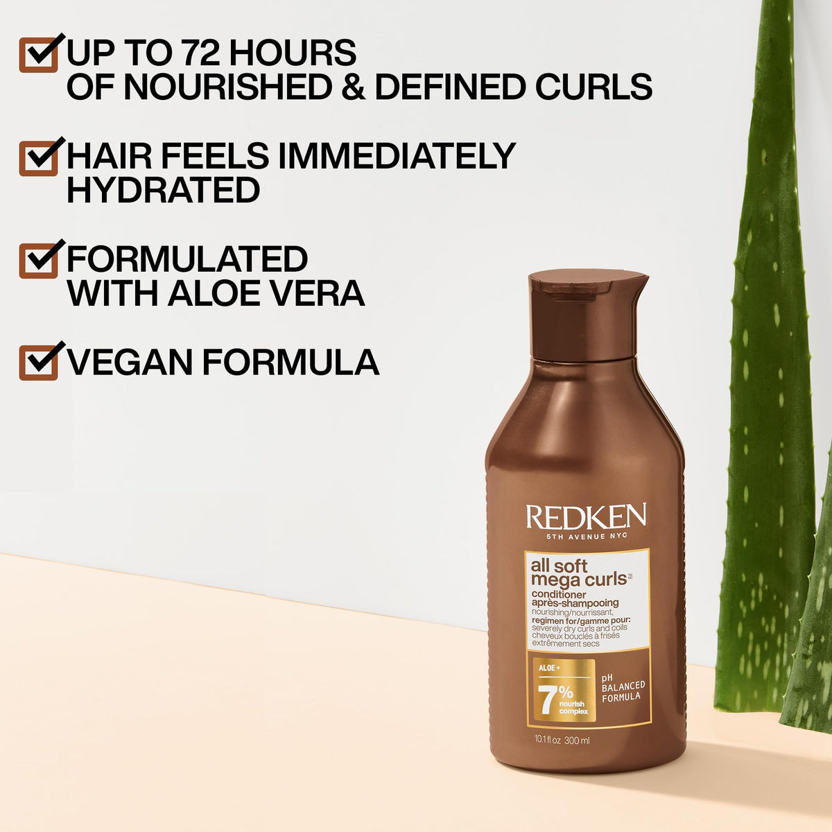 Redken All Soft Mega Curls Conditioner 320g avec étiquette