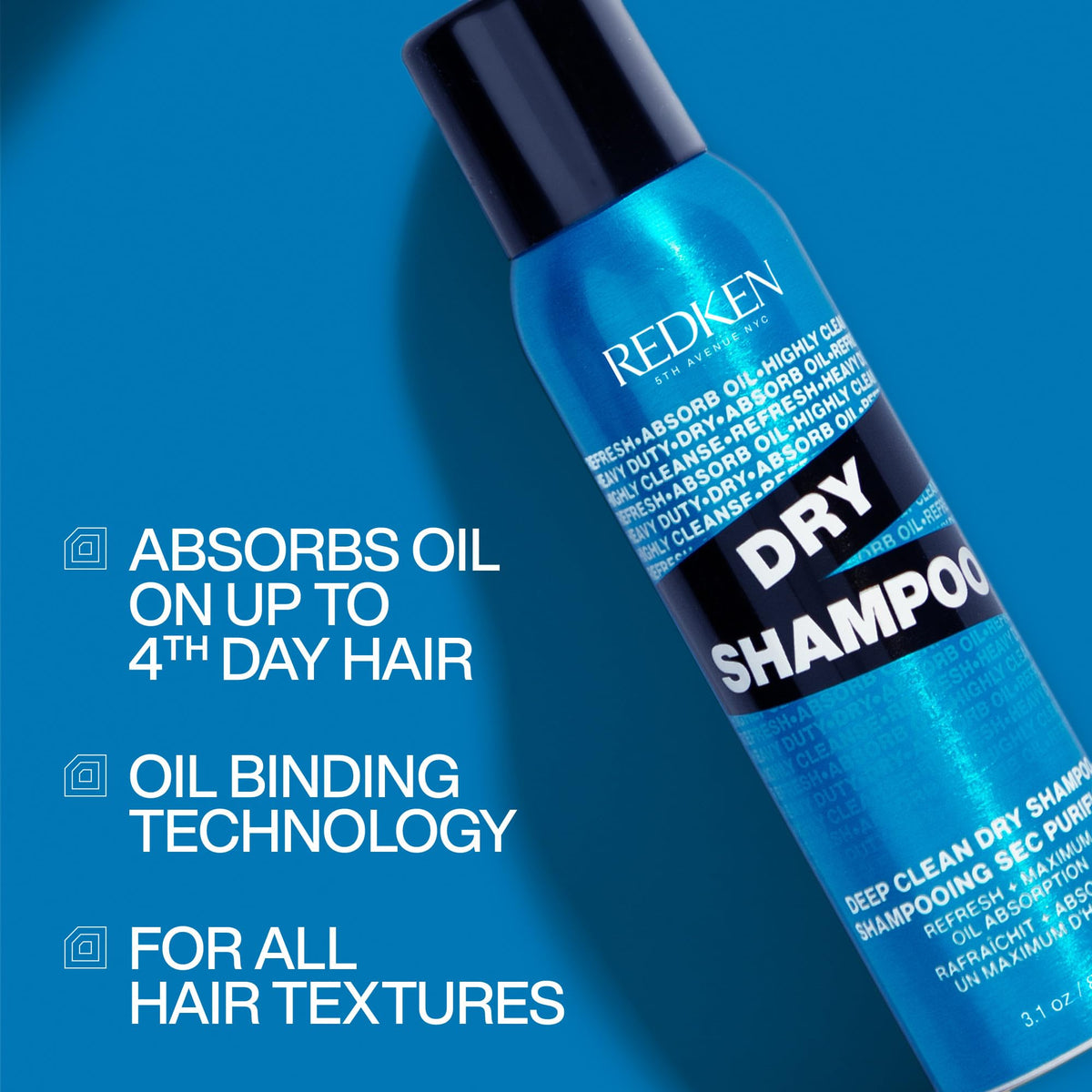 Redken Shampoo Sec Profond Nettoyant 209g en position verticale sur une surface