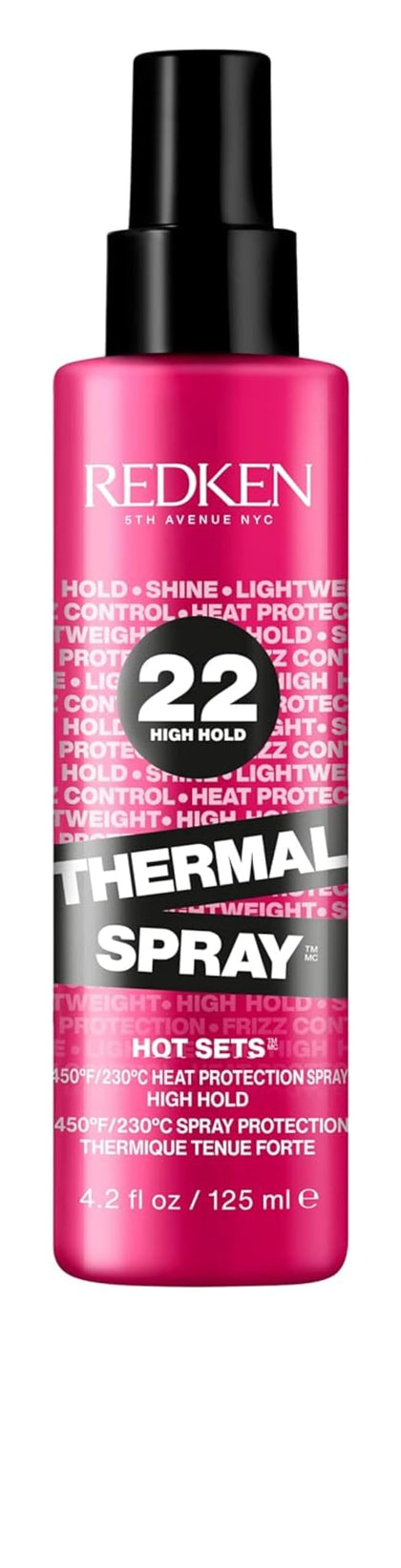 Redken Thermal Spray 22 bouteille avant vue avec étiquette