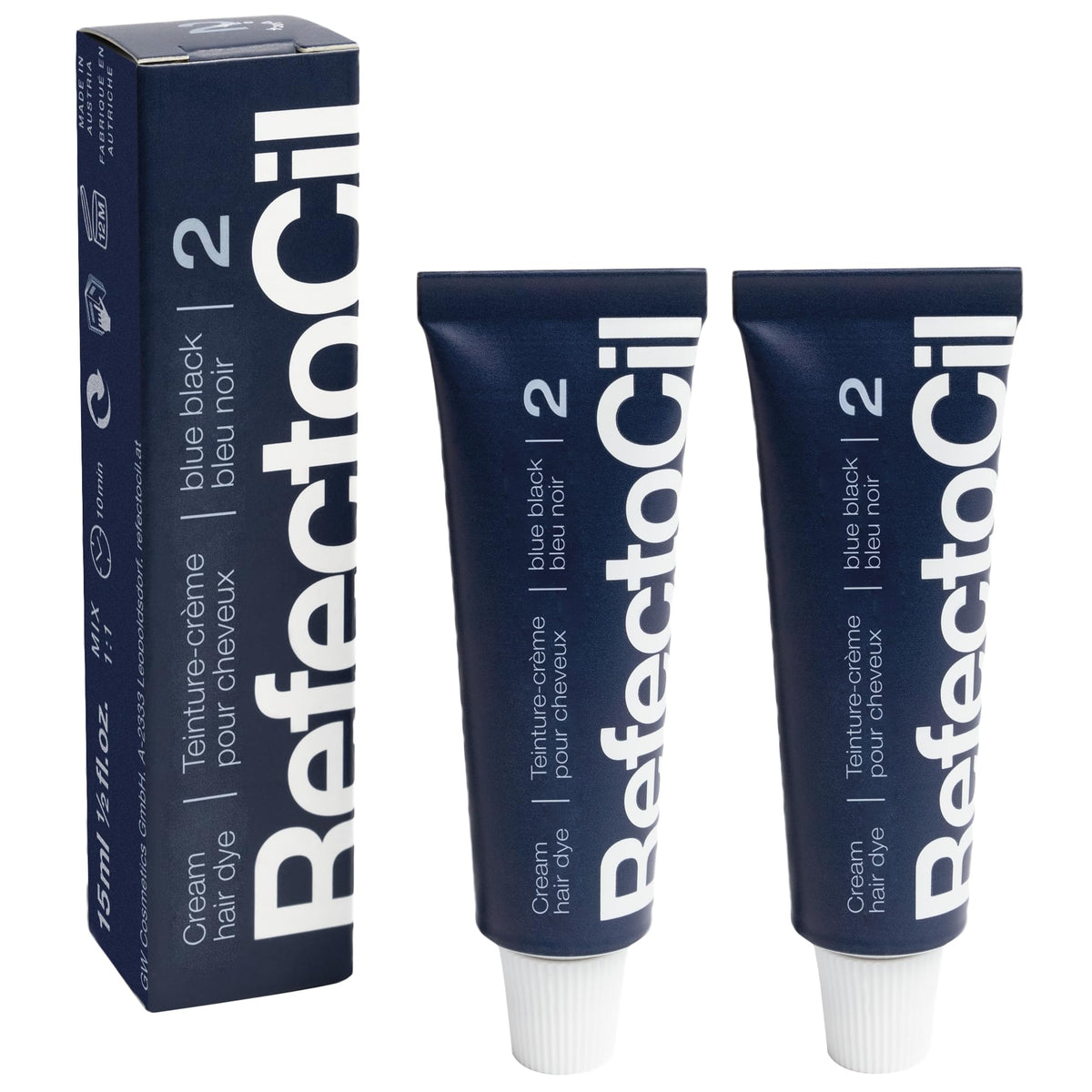 RefectoCil Teinture Crème Cheveux 50g couleur bleu noir