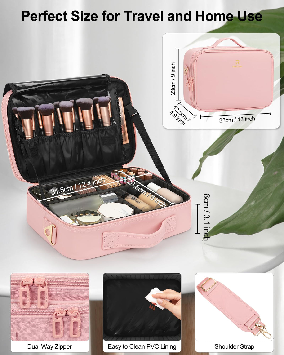 Relavel trousse de maquillage vue arrière