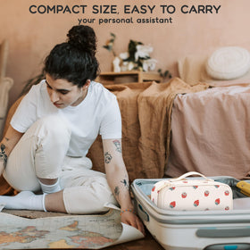 Relavel Trousse de Maquillage vue de côté avec poches et espaces de rangement