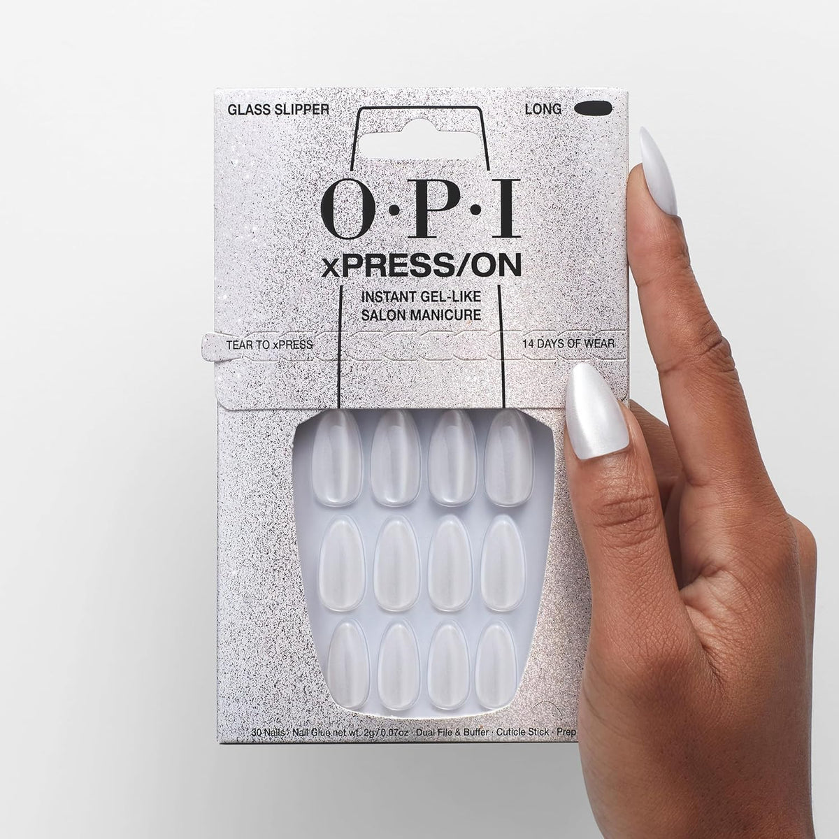 Removal of OPI xPRESS/ON press-on nails in warm water