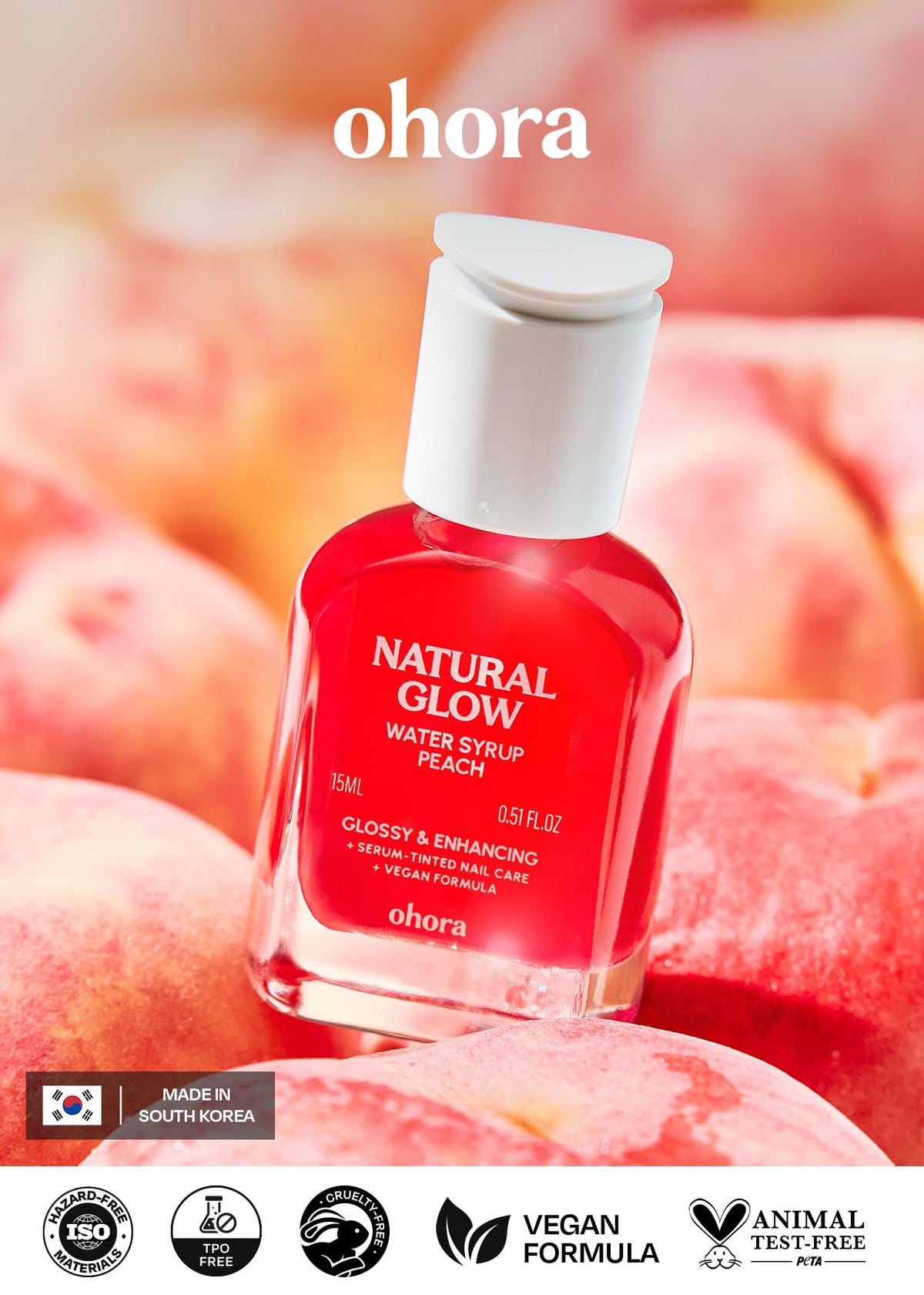 Renforçateur d'Ongles ohora 15 mL sur un fond neutre