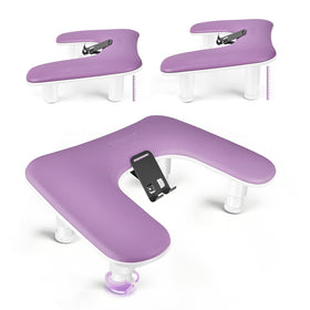 Repose-bras manucure JODSONE en forme de U violet avec support de téléphone intégré