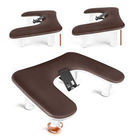 Repose-bras U marron JODSONE vue avant avec support de téléphone