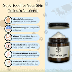 Reroot Organics Baume de Suif Naturel 190g étiquette arrière