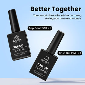 Résultat de manucure avec base coat et top coat beetles Gel Polish