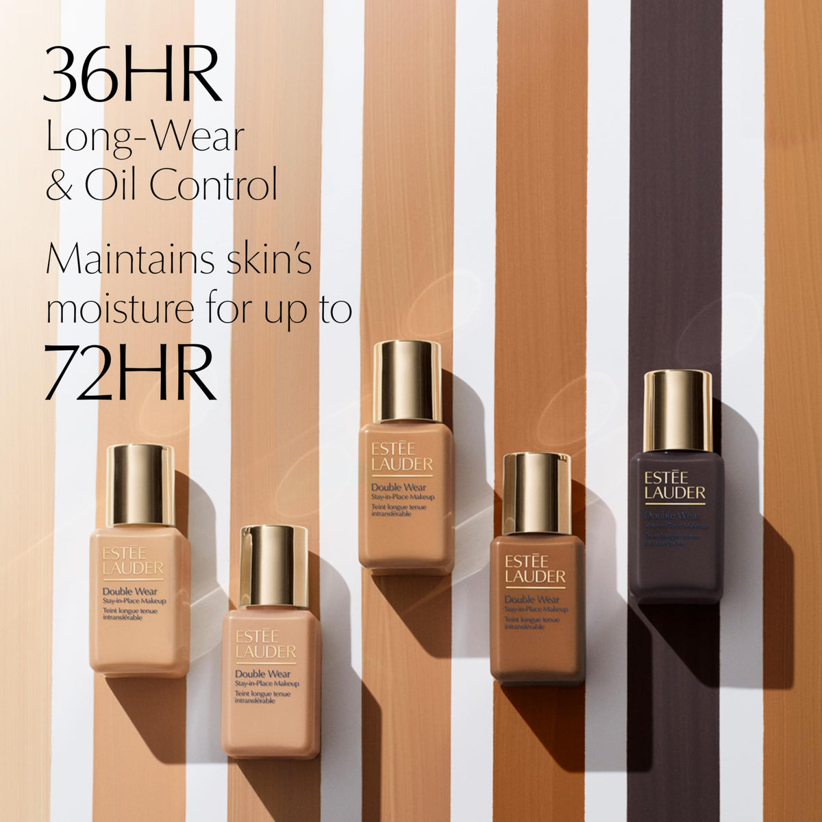 Résultat de maquillage avec fond de teint Estée Lauder Double Wear