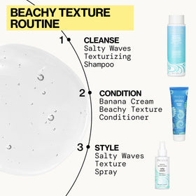 Résultat final après utilisation du Shampooing Salty Waves de Pacifica