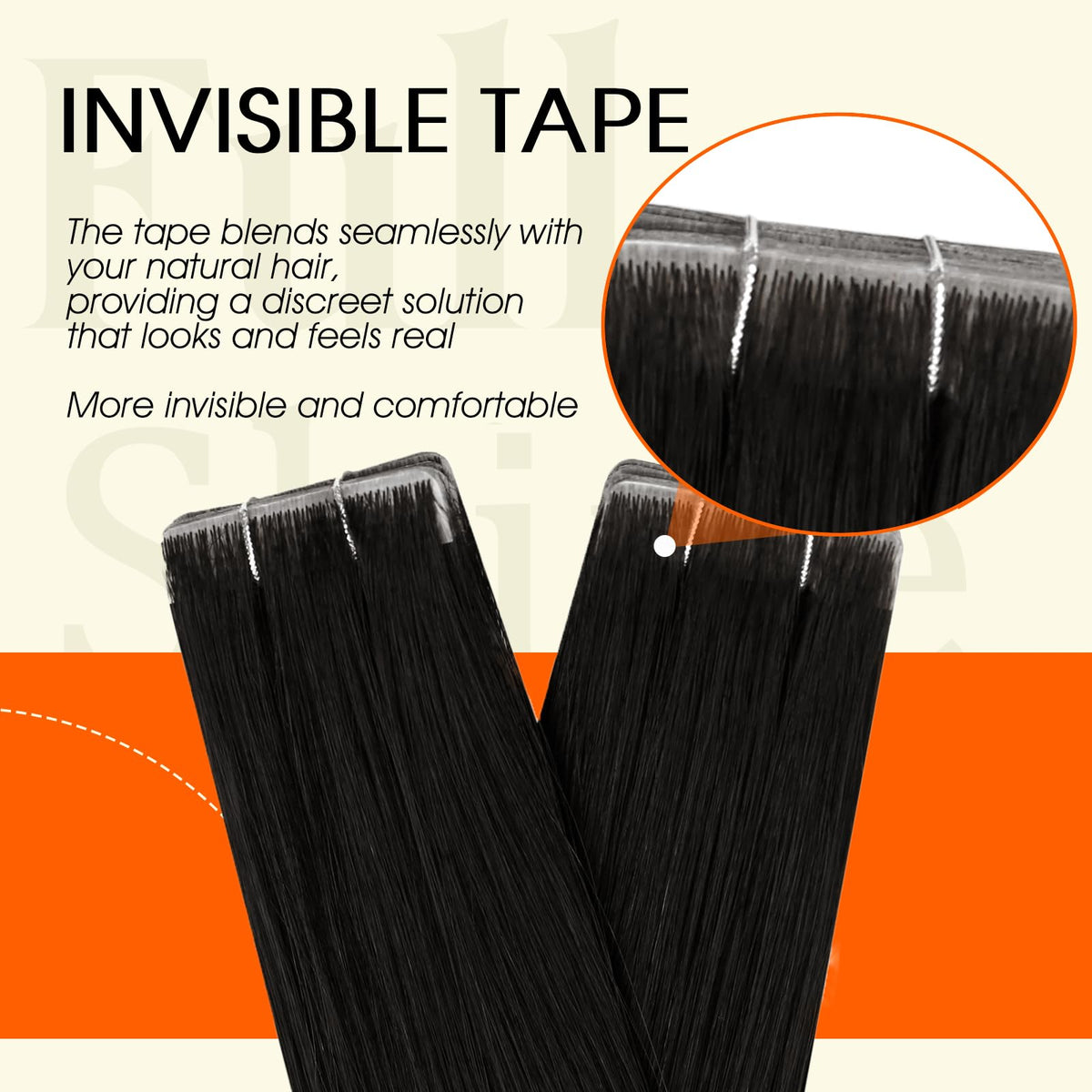 Résultat final avec extensions de cheveux Tape In Full Shine