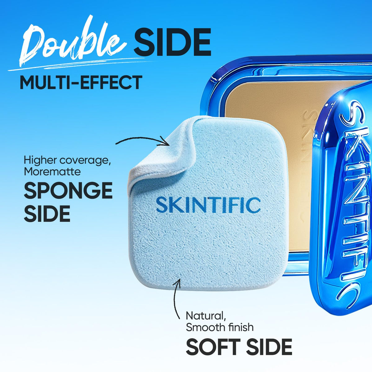 Résultat final avec le fond de teint SKINTIFIC 04 Beige