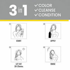 Résultat final avec le shampooing teinture KINGMING sur cheveux