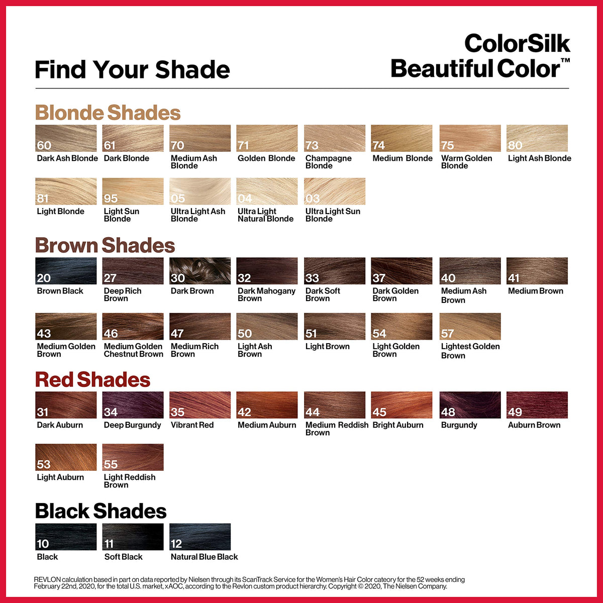 Résultat final de la teinture cheveux REVLON ColorSilk