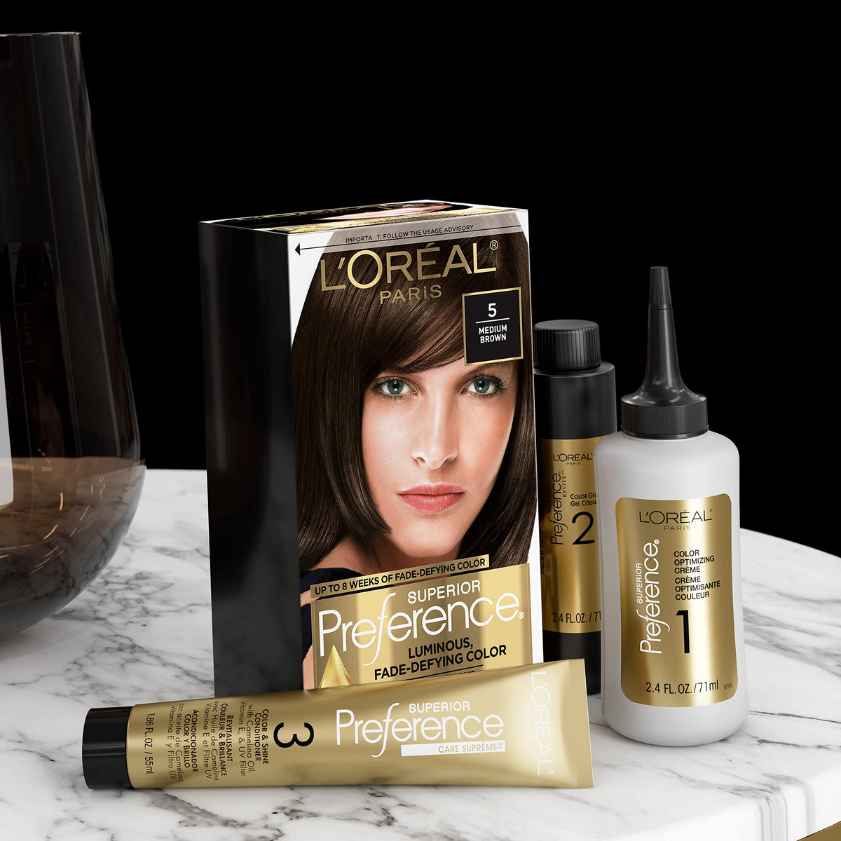 Résultat final de la teinture L'Oreal Paris sur cheveux