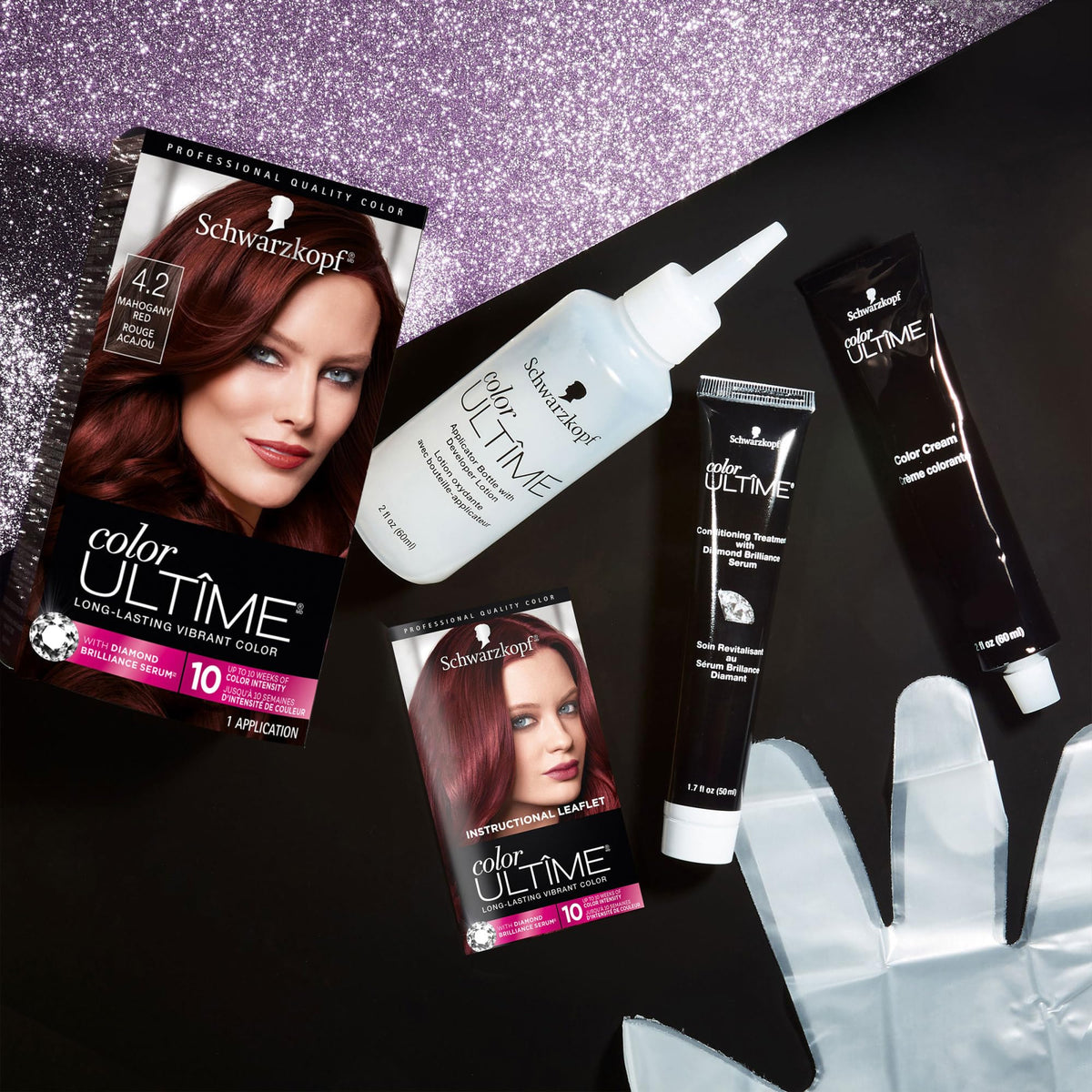 Résultat final de la teinture Schwarzkopf Color ULTÎME sur cheveux