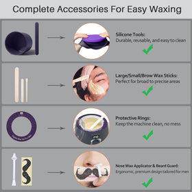 Résultats d'épilation avec le kit de cire BLITZWAX