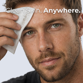 Retinol Lingettes Visage pour Hommes, lingette sortie du paquet