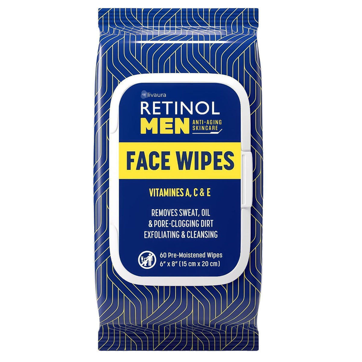 Retinol Lingettes Visage pour Hommes, paquet avant
