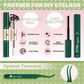 Retrait facile des cils KEYYOU sans agression