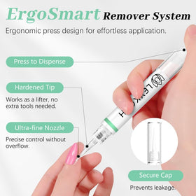 Retrait facile des faux ongles avec le stylo dissolvant
