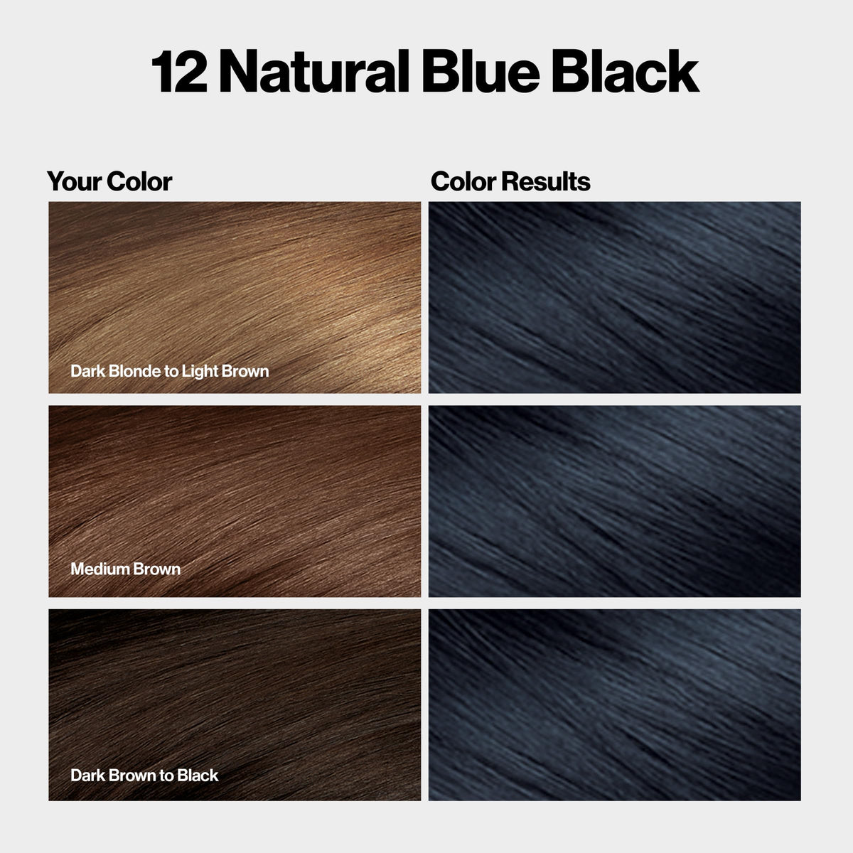 REVLON ColorSilk 12 Noir bleu naturel 3pk emballage