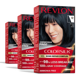 REVLON ColorSilk 12 Noir bleu naturel 3pk vue de face